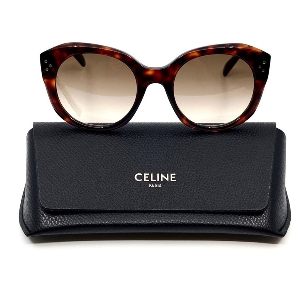 Celine Brown Cat Eye Tortoise Sunglasses CL401691 53F 54 20 145 2 C